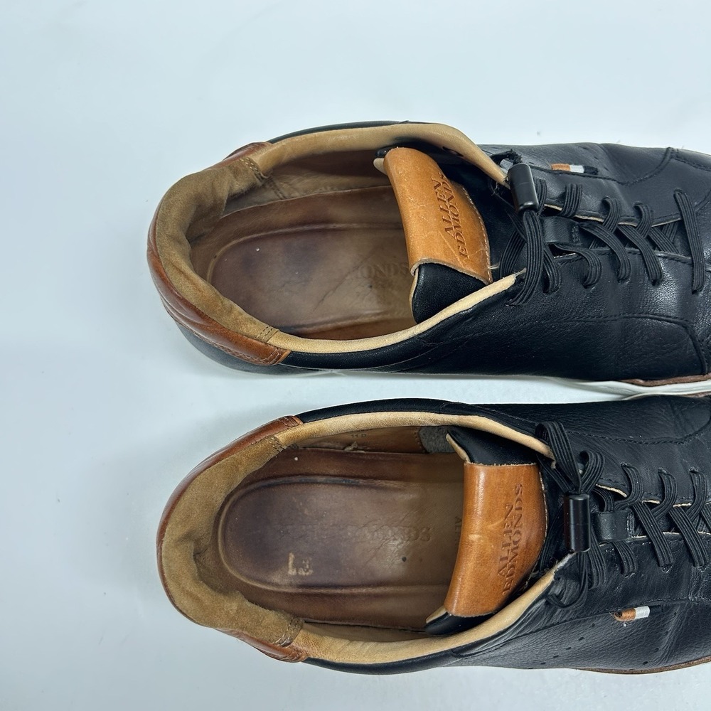 Allen Edmonds Port Washington Black Leather Sneakers Mens 11 D Casual Luxury - Picture 10 of 13